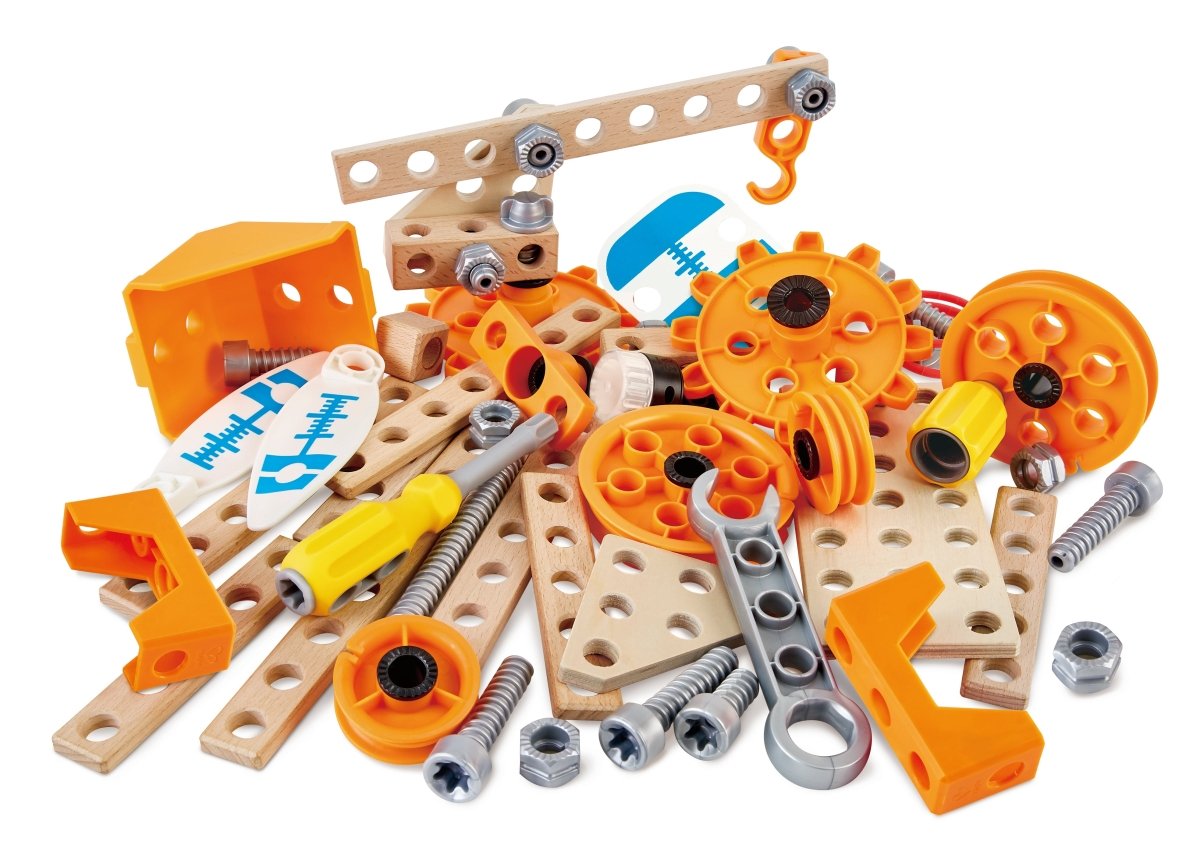 Hape Junior Inventor Deluxe Experiment Construction Kit 57pcs - Premium for Kids in Qatar | Toysaro.com
